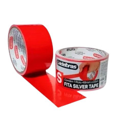 Fita Silver Tape Vermelha 48mm X 5 Metros