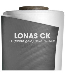 Lona para Toldo Retrátil Fundo Gelo Cinza 1x1,40 M Linear Impermeável para Varanda Cortina