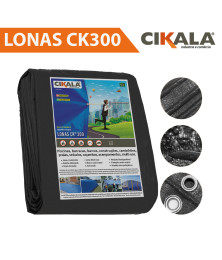 Lona CK300 Micras Preta Polietileno para Cobertura de Camping Telhado Obra Festa Churrasco Barraca Buffet