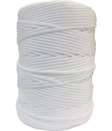 01 Corda Branca Poliéster Trançado 4mm 1/2 Kg