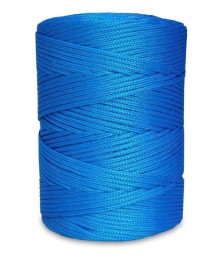 01 Corda Azul Poliéster Trançado 5mm 1/2Kg