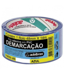 Fita Adesiva Para Demarcação Azul 48 mm X 14 Metros