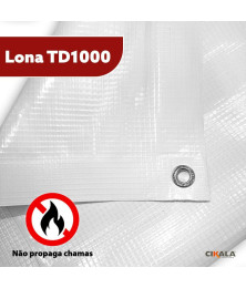 Lona para Eventos Antichama Reduz Calor + UV Branca Blackout 500 Micras TD1000