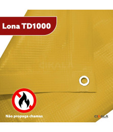 Lona para Eventos Antichama Reduz Calor + UV Amarela Blackout 500 Micras TD1000