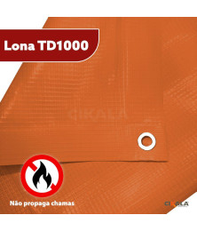 Lona para Eventos Antichama Reduz Calor + UV Laranja Blackout 500 Micras TD1000