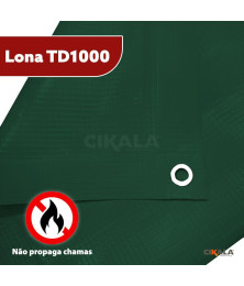 Lona para Eventos Antichama Reduz Calor + UV Verde Blackout 500 Micras TD1000