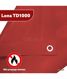 Lona para Eventos Antichama Reduz Calor + UV Vermelha Blackout 500 Micras TD1000