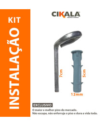 Kit para Fixação Pino em Aluminio + Bucha de Polietileno Capas de Piscina CK300 Micras