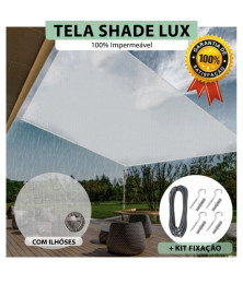 Tela Lona Translúcida Sombreamento Impermeável Shade Lux + Kit de Instalação