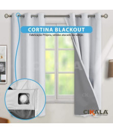 Cortina Blackout Maitê Branca 2.60x2.00 Metros Corta Luz