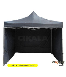 Parede de Fechamento Nylon Preta 2x1.85 M Tenda Gazebo