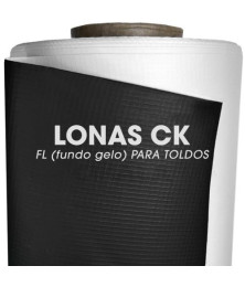 Lona para Toldo Retrátil Fundo Gelo Preto 1x1,40 M Linear Impermeável para Varanda Cortina