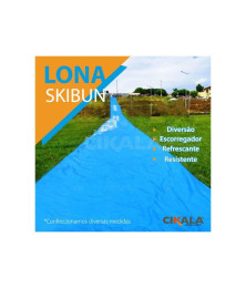 Lona Escorregador SkiBun Azul CK300 Micras Impermeável Recreação Festas