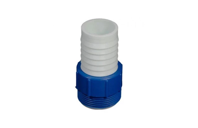 Adaptador Azul e Branco Para Conexão de Mangueira Brustec