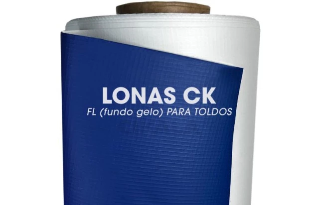 Lona para Toldo Retrátil Fundo Gelo Azul 1x1,40 M Linear Impermeável para Varanda Cortina