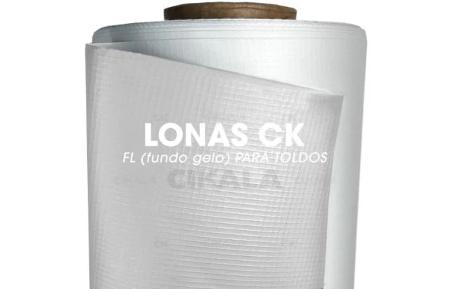 Lona para Toldo Retrátil Fundo Gelo Branco 1x1,40 M Linear Impermeável para Varanda Cortina