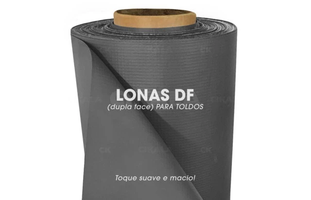 Lona para Toldo Dupla Face Cinza 1x1,40 M Tenda Varanda