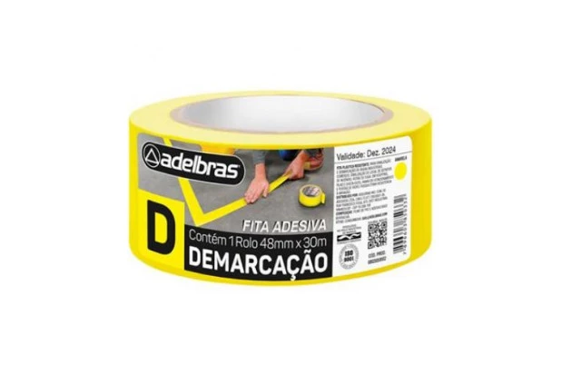 Fita Adesiva Para Demarcação Amarela 48 mm X 14 Metros