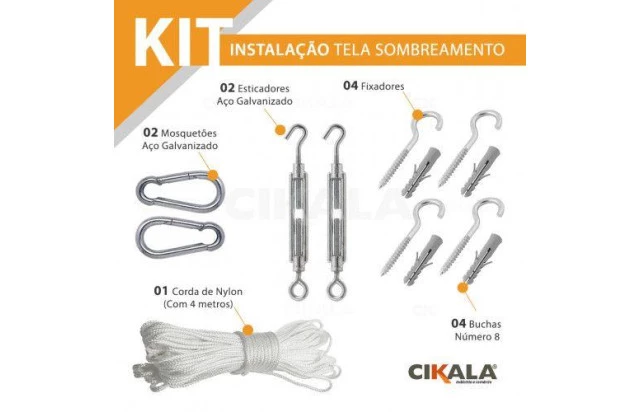 Kit para Instalação Tela Shade Sombreamento