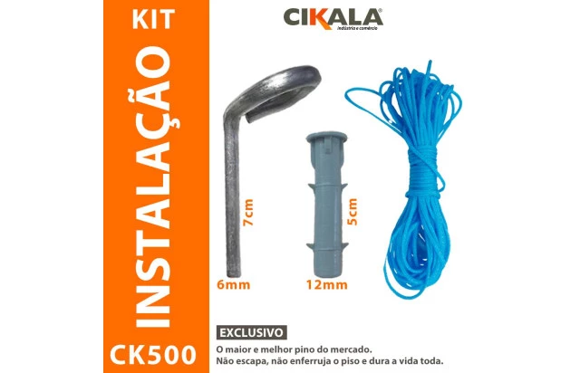 Kit de Instalação CK500 Pinos em Alumínio + Buchas + Corda