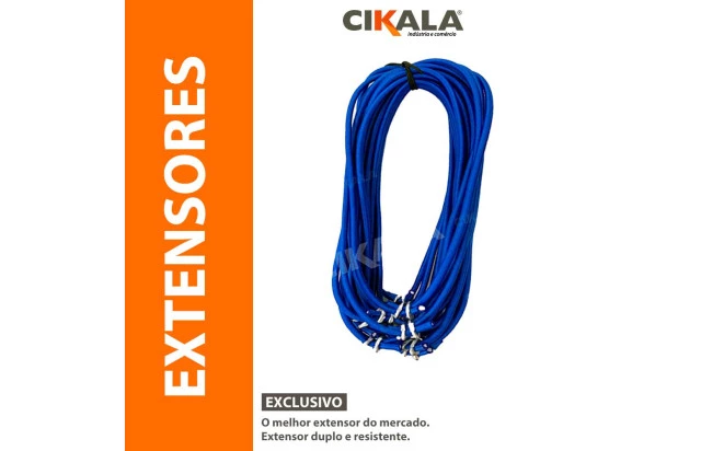 Extensor Elástico Azul Duplo 30 cm Sem Gancho