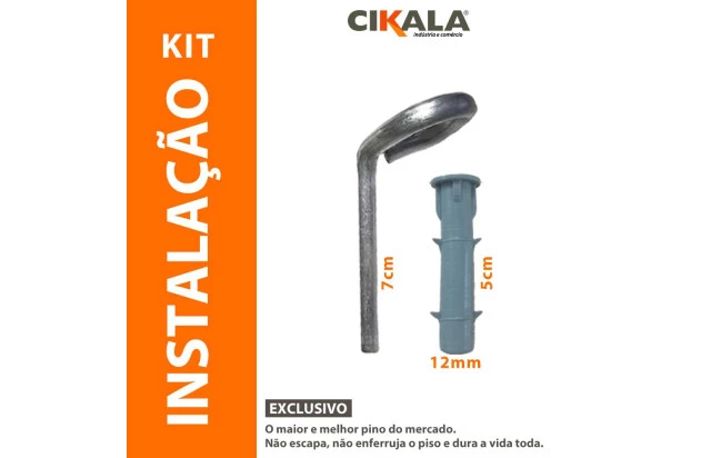 Kit para Fixação Pino em Aluminio + Bucha de Polietileno Capas de Piscina CK300 Micras