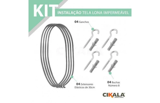 Kit para Instalação Tela Lona Shade Lux Sombreamento