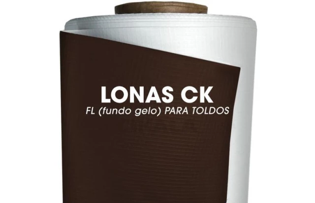 Lona para Toldo Retrátil Fundo Gelo Marrom 1x1,40 M Linear Impermeável para Varanda Cortina