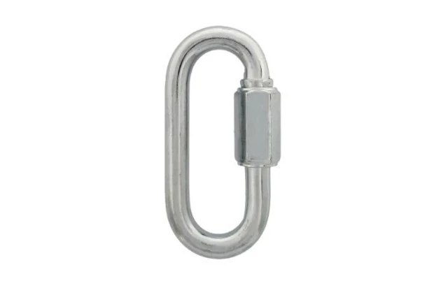 Manilha Mosquetão Oval Galvanizado com Trava Rosca 4x40 mm