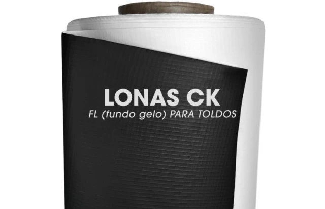 Lona para Toldo Retrátil Fundo Gelo Preto 1x1,40 M Linear Impermeável para Varanda Cortina