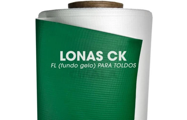 Lona para Toldo Retrátil Fundo Gelo Verde 1x1,40 M Linear Impermeável para Varanda Cortina