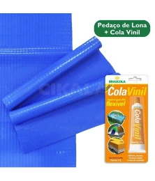 Kit Reparo para Infláveis com 4 Peças em PVC + Cola Vinil 75g