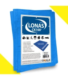 Lona Plástica Azul Impermeável CK100 Micras - Cobertura de Telhados Barracas Obras Material de Construção