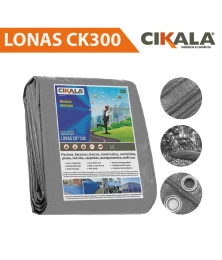 Lona CK300 Micras Cinza Polietileno para Cobertura de Camping Telhado Obra Festa Churrasco Barraca Buffet