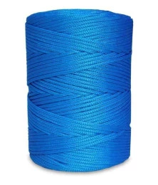 01 Corda Azul Poliéster Trançado 5mm 1/2Kg