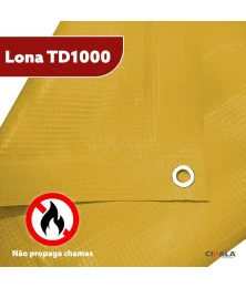 Lona para Eventos Antichama Reduz Calor + UV Amarela Blackout 500 Micras TD1000