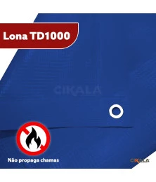 Lona para Eventos Antichama Reduz Calor + UV Azul Blackout 500 Micras TD1000