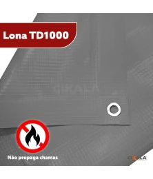 Lona para Eventos Antichama Reduz Calor + UV Cinza Blackout 500 Micras TD1000