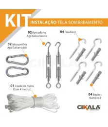 Kit para Instalação Tela Shade Sombreamento