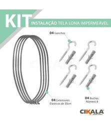 Kit para Instalação Tela Lona Shade Lux Sombreamento