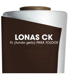 Lona para Toldo Retrátil Fundo Gelo Marrom 1x1,40 M Linear Impermeável para Varanda Cortina