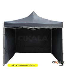 Parede de Fechamento Nylon Preta 3x1.85 M Tenda Gazebo