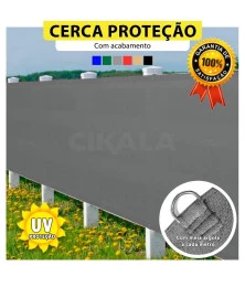 Tela Privacidade para Cerca Cinza com Bainha 1/2 Argola de Fixação para Muros Varandas