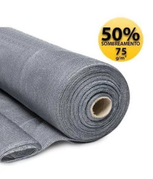 Tela Sombrite Prata 50% Sombreamento 1x4,00 M Freshnet 75 g/m² para Hortaliças Flores Mudas